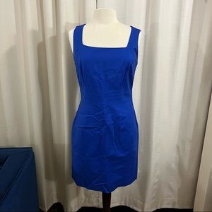 Banana Republic blue sleeveless dress.
